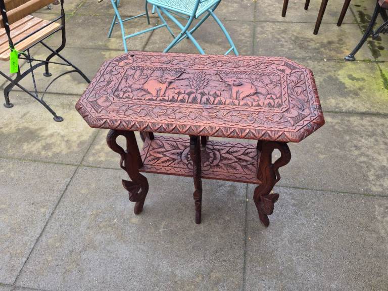 Indian hardwood carved table 