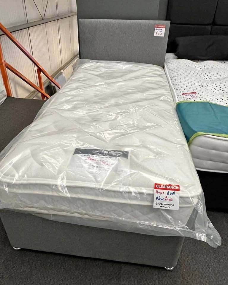 Single Divan Bed with Mattress and Headboard – Brand New ~ Get Asap Delivery - Free Delivery COD::