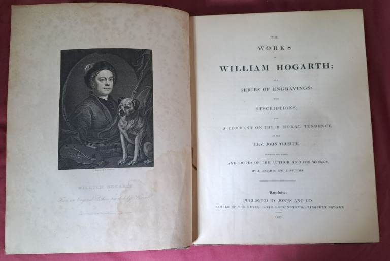 1833-Wm Hogarth Works-100 plus full page engravings-2 volumes