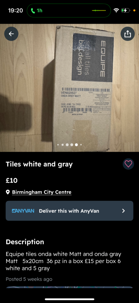 Tiles white and gray