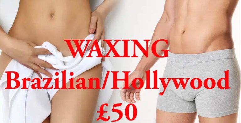 Brazilian/Hollywood Waxing and 1hour Massage £100