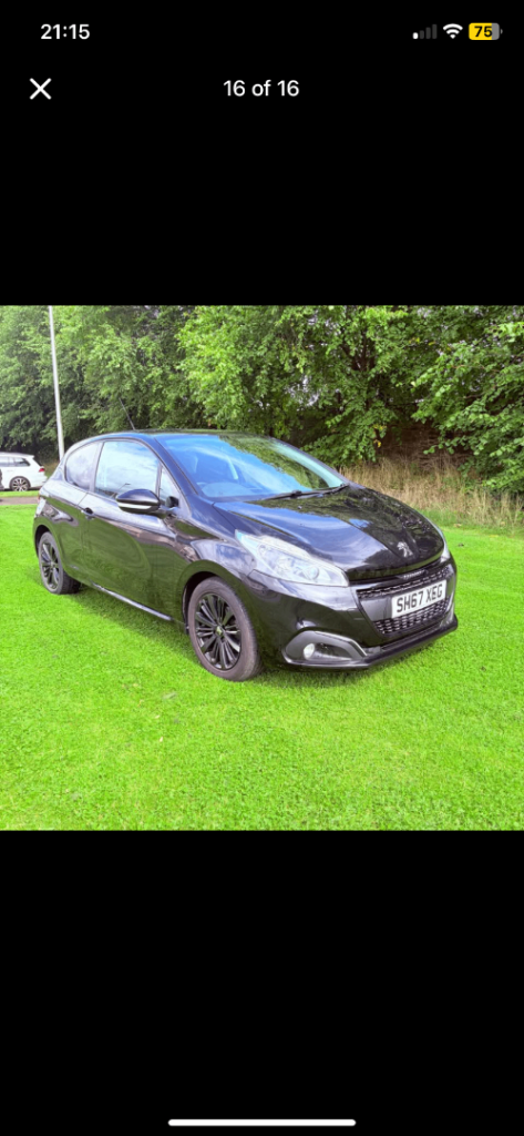 2017 peugeot 208 1.2 black edition , full kit , tints only £2596