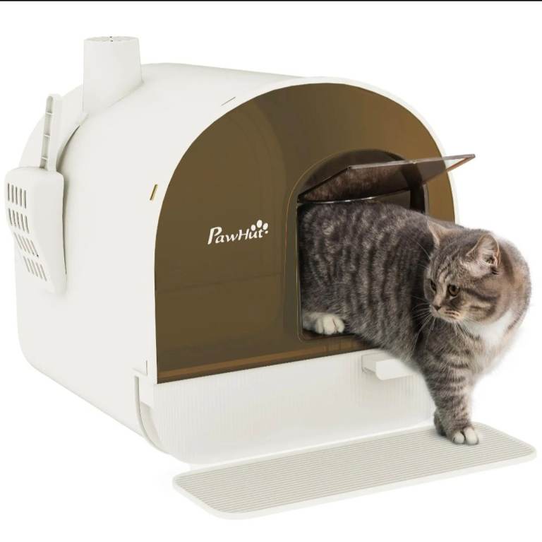 Pawhut hooded cat litter box