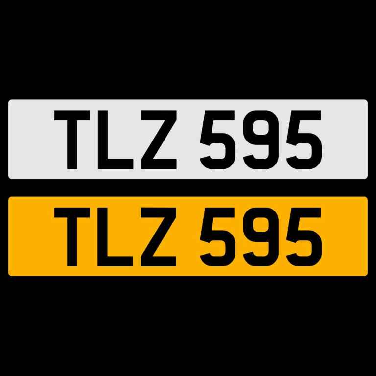 TLZ 595 NUMBER PLATE NUMBERPLATE REGISTRATION CHERISHED DATELESS NORTHERN IRISH NI