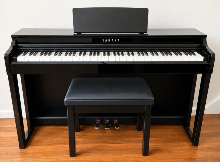Yamaha Clavinova Digital Piano – Black + Yamaha Stool