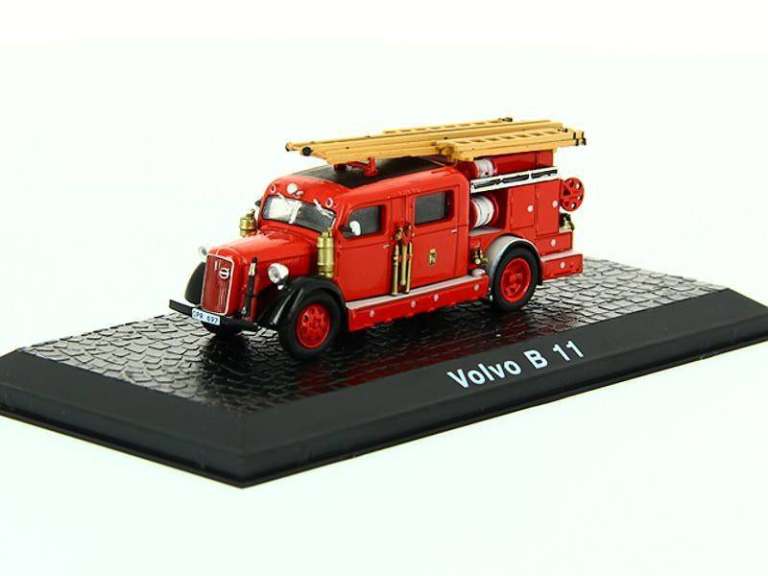 Collectible scale model of the Volvo B11 fire engine from Atlas Editions Collections.