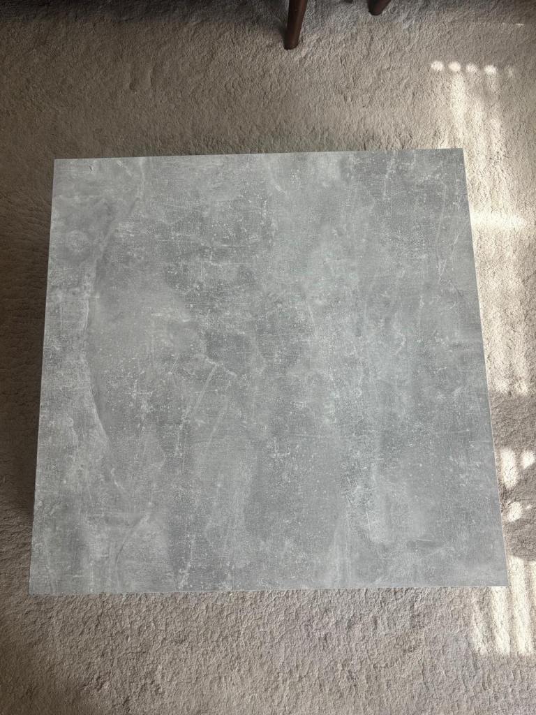 Modern Grey Coffee Table with Two Tiers – Good Condition