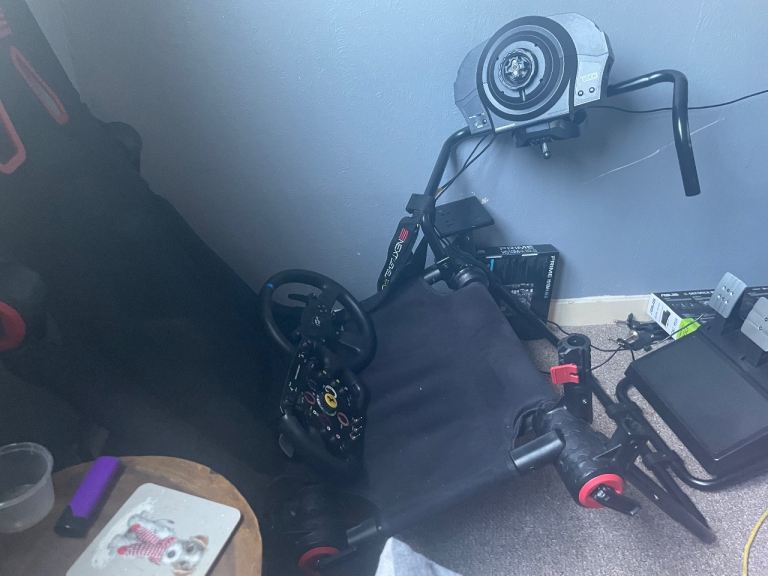 image for Next level racing cockpit and thrustmaster wheel