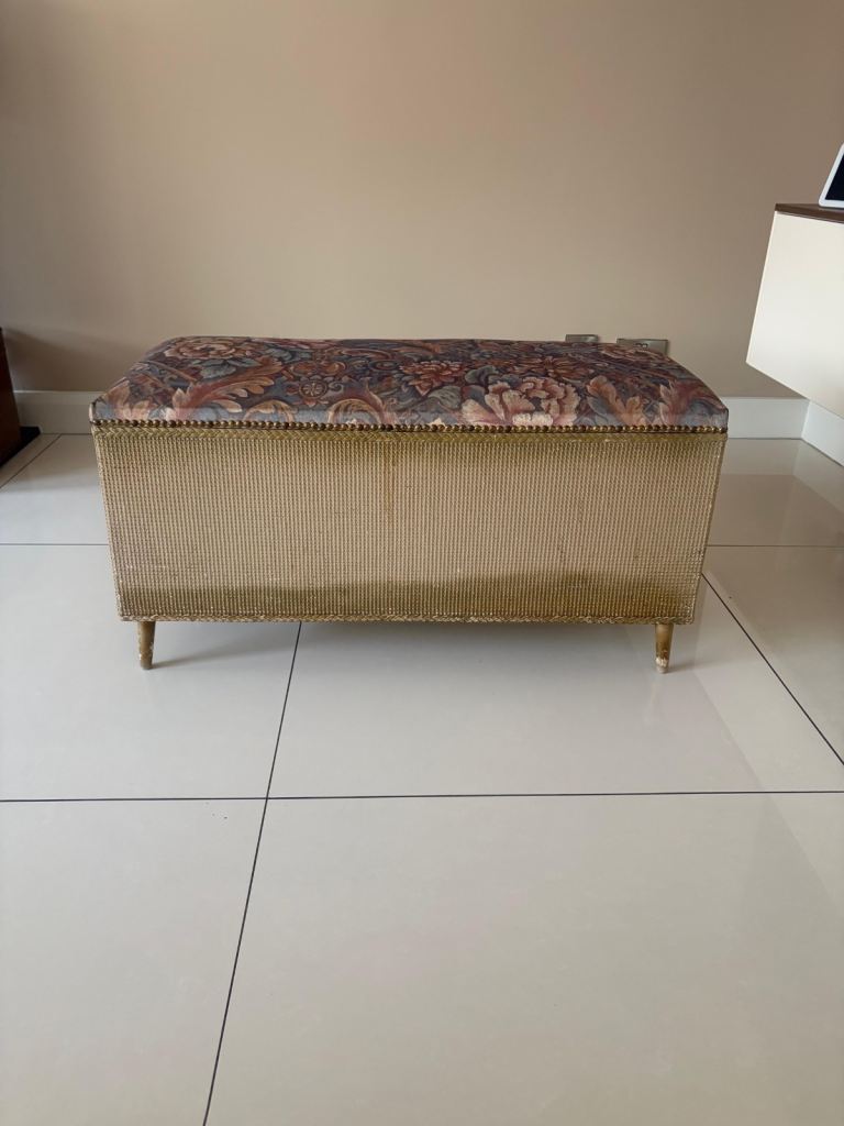 Vintage Retro wicker storage Ottomans