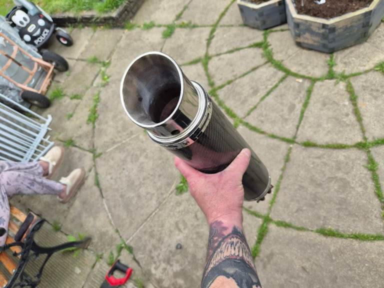 Slip on motorbike exhaust 