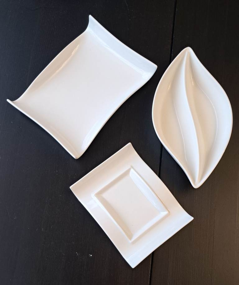 Strawberry Street White Ceramic Serving Dishes - As Good As New