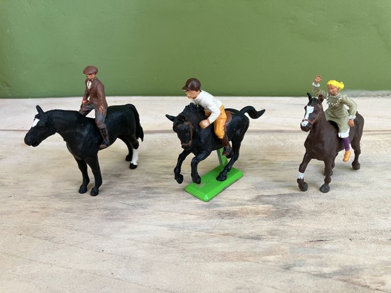 Vintage Britains LTD 1971 Horse and Riders Figurines, Set of Three