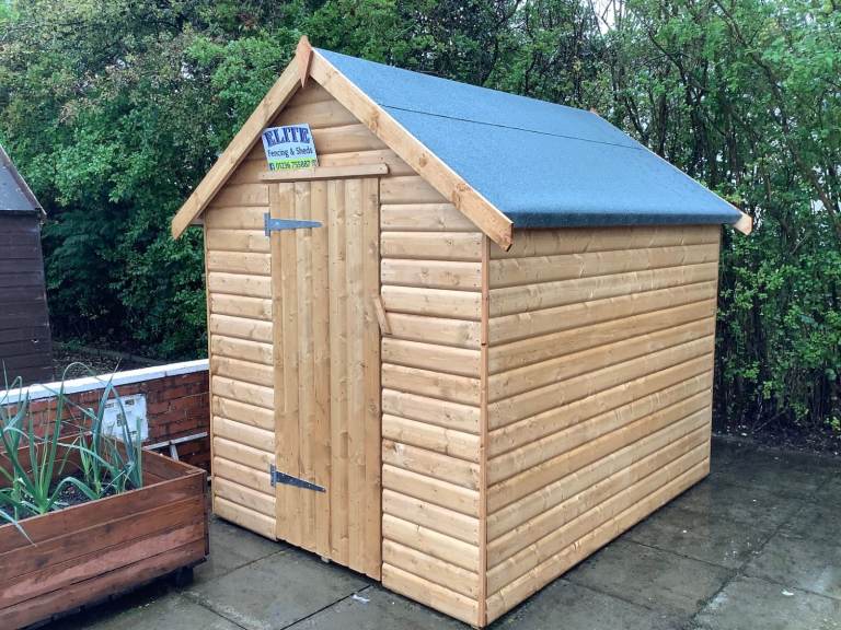 8x6 Apex 20mm log SUPPLIED & FITTED FOR YOU