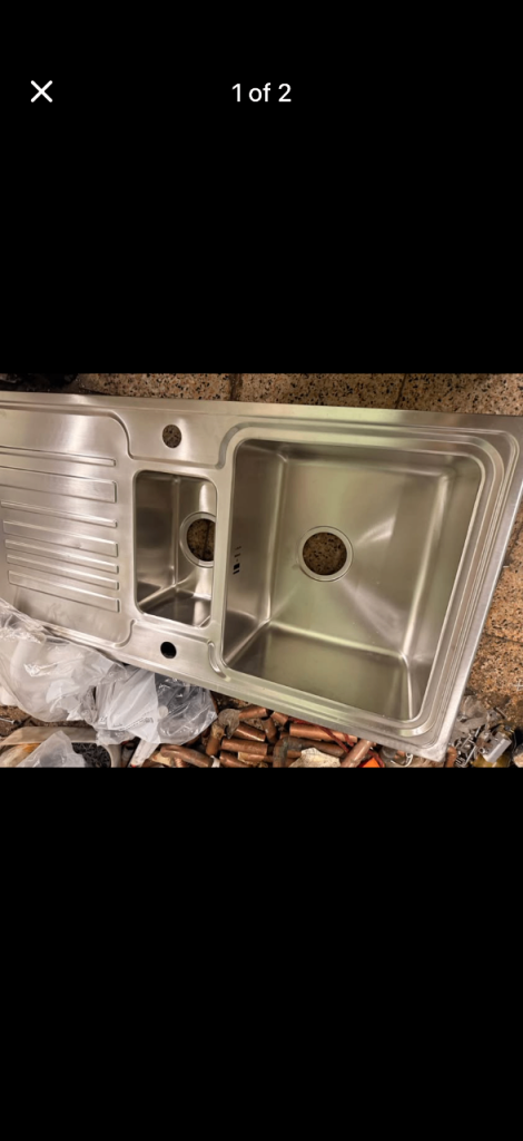 image for Stainless steel kitchen sink