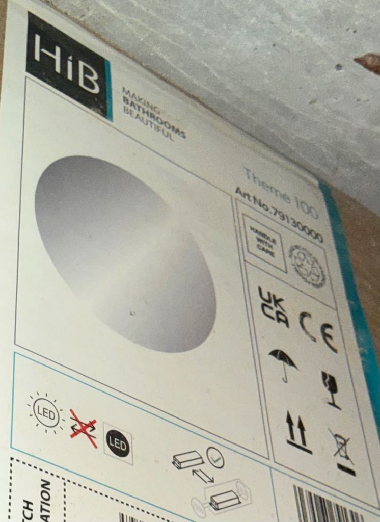 image for Hib theme 1000mm LED anti-steam mirror