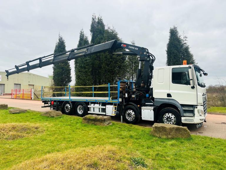2016 (66) DAF CF 460 8X2 RLA & STEER FLAT, HIAB 658 REMOTE CRANE, SLPR, EURO 6