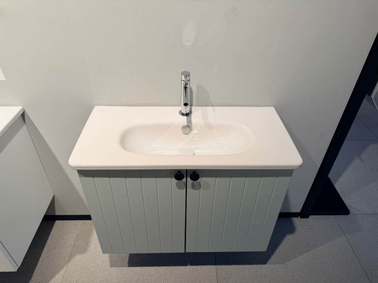 Wall-Hung Washbasin Unit – 800mm – Matt Retro Green