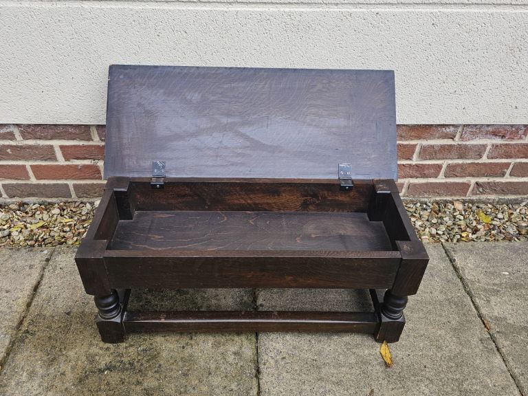 Vintage oak joint stool 