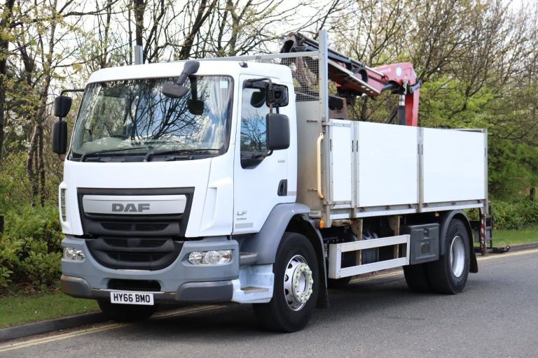 DAF LF 220 4X2 HMF 1020 BRICK CRANE DROPSIDE (2016)