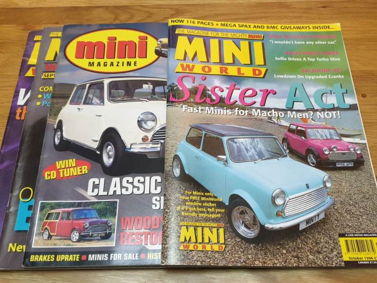 Amazing Mini hardback book (history, coachworks, modified) + 4 Mini magazines.