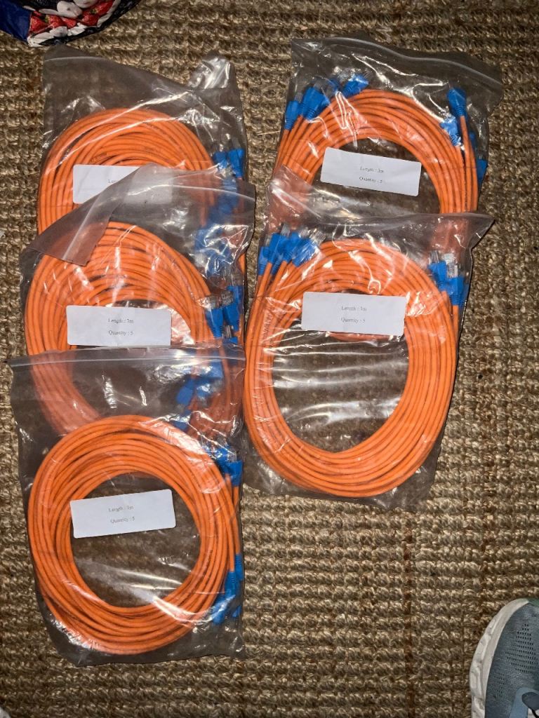 New Orange Ethernet cables - Various Lengths 3m 5m 10m