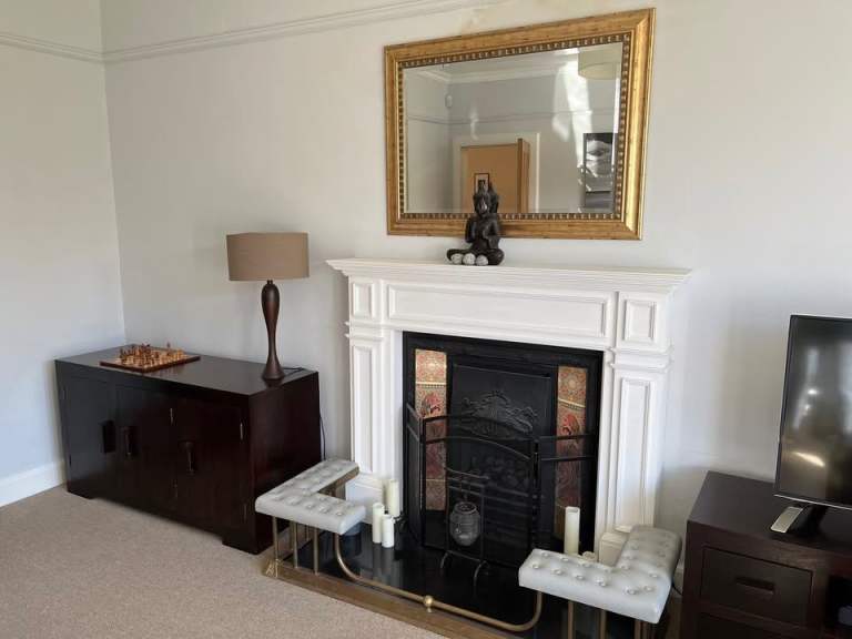 Solid, dark mango wood large sideboard