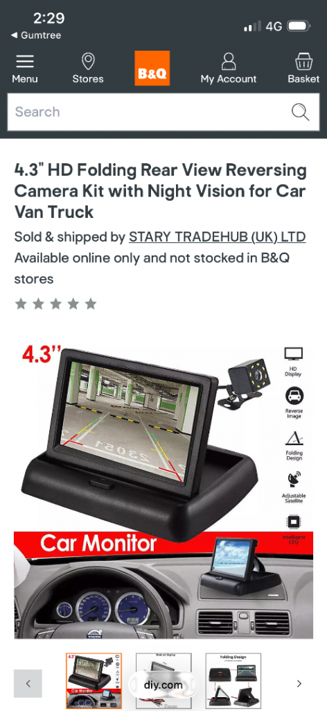 Reversing camera. Car or truck