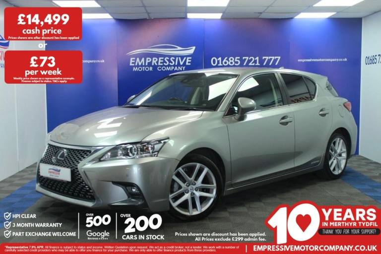 2021 21 LEXUS CT 1.8 200H HATCHBACK 5DR PETROL HYBRID E-CVT EURO 6 (S/S) (136 PS