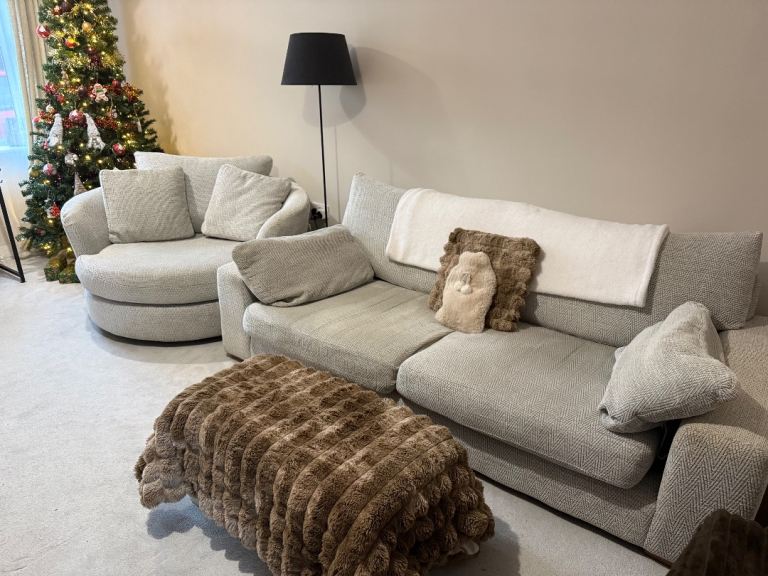 Sofa and Swivel Chair