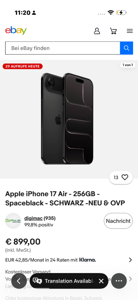iPhone 17 air for sale cardiff