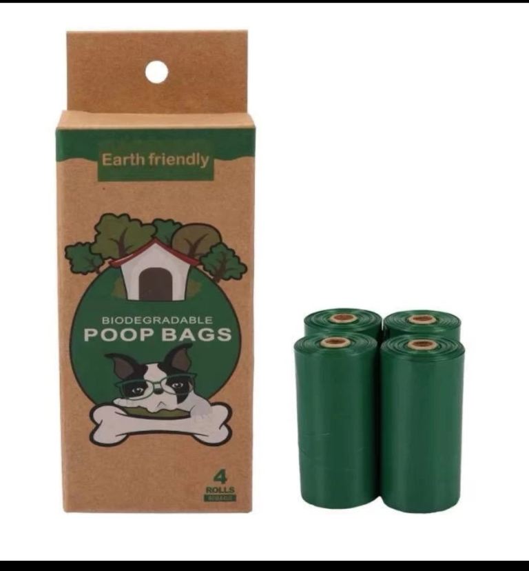 4 Rolls - 60 bags Poop Bags Eco-Friendly, Degradable, Dogs waste bags
