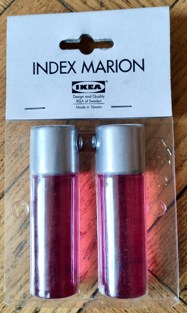 Ikea Pink Curtain Pole Ends/Finials 