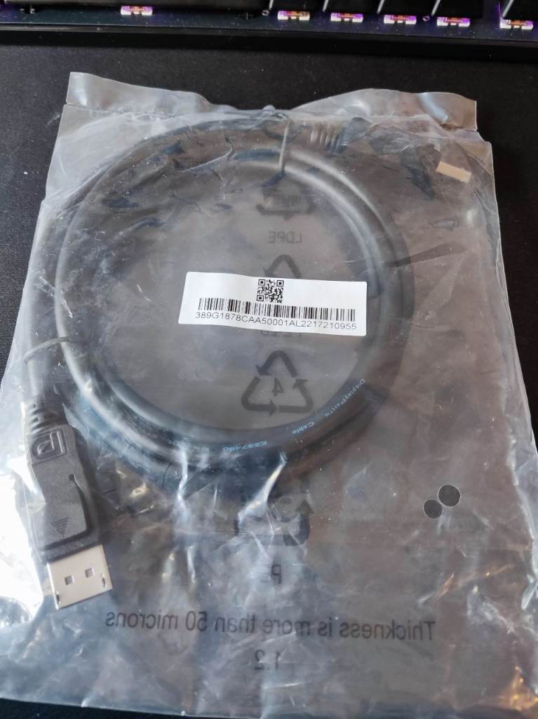 Display port Cable 1.8m Male to Male - Brand New