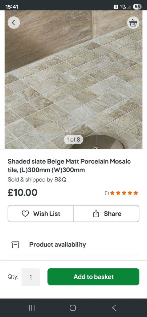 Wall /floor tiles on mesh 