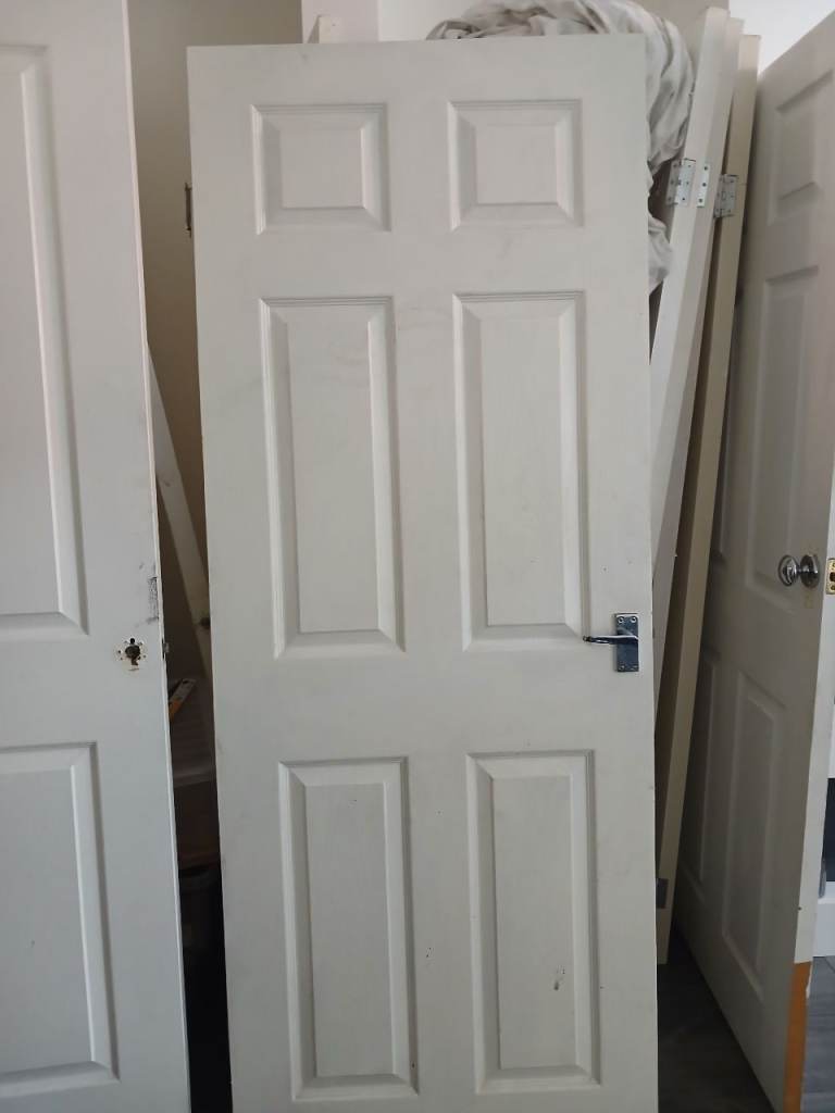 Internal White Panelled Door  Good Condition