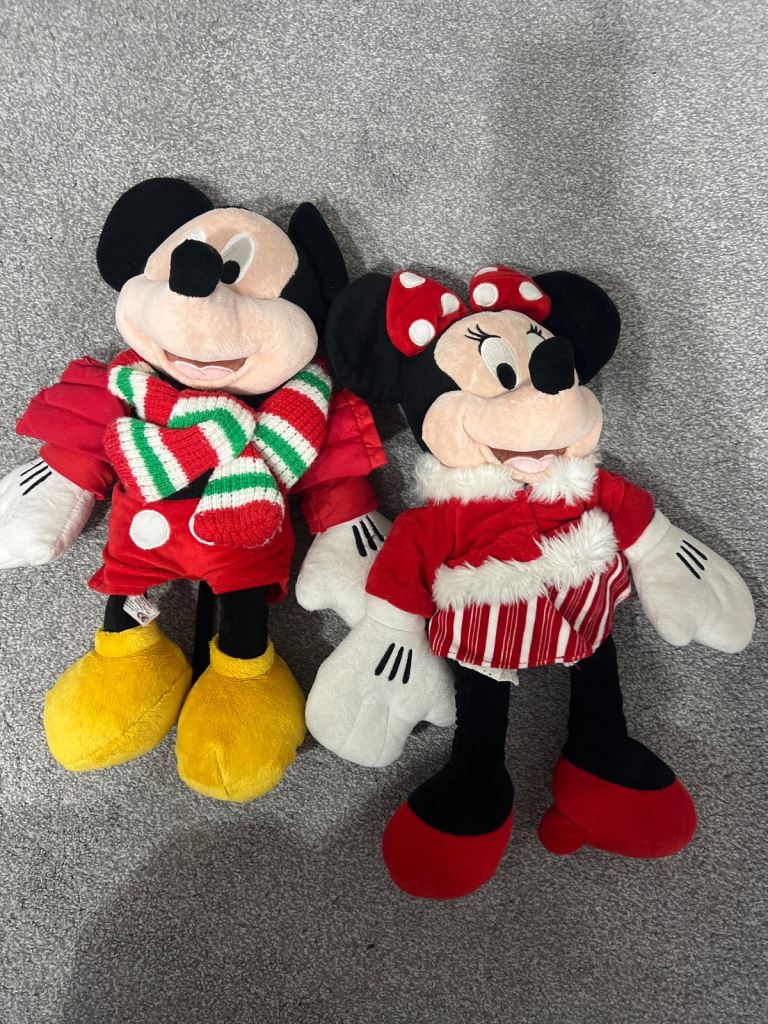Mickey and Minnie Mouse plush toys
