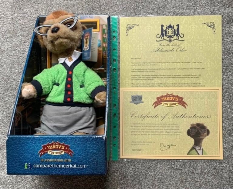 Boxed Meerkat Toy Compare the Market Maiya