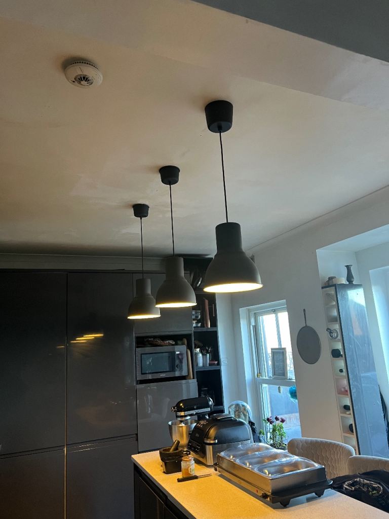 Pendant anthracite kitchen island lights E27 Ikea