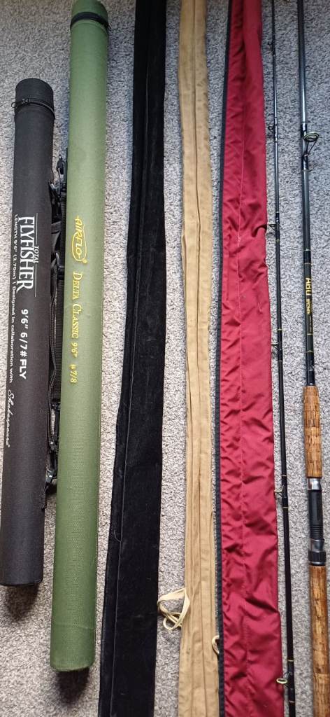 Colection of fly fishing rods