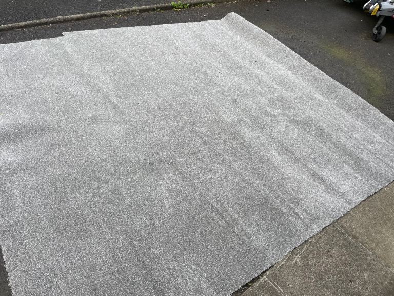 Large Grey Carpet Remnant – Good Condition