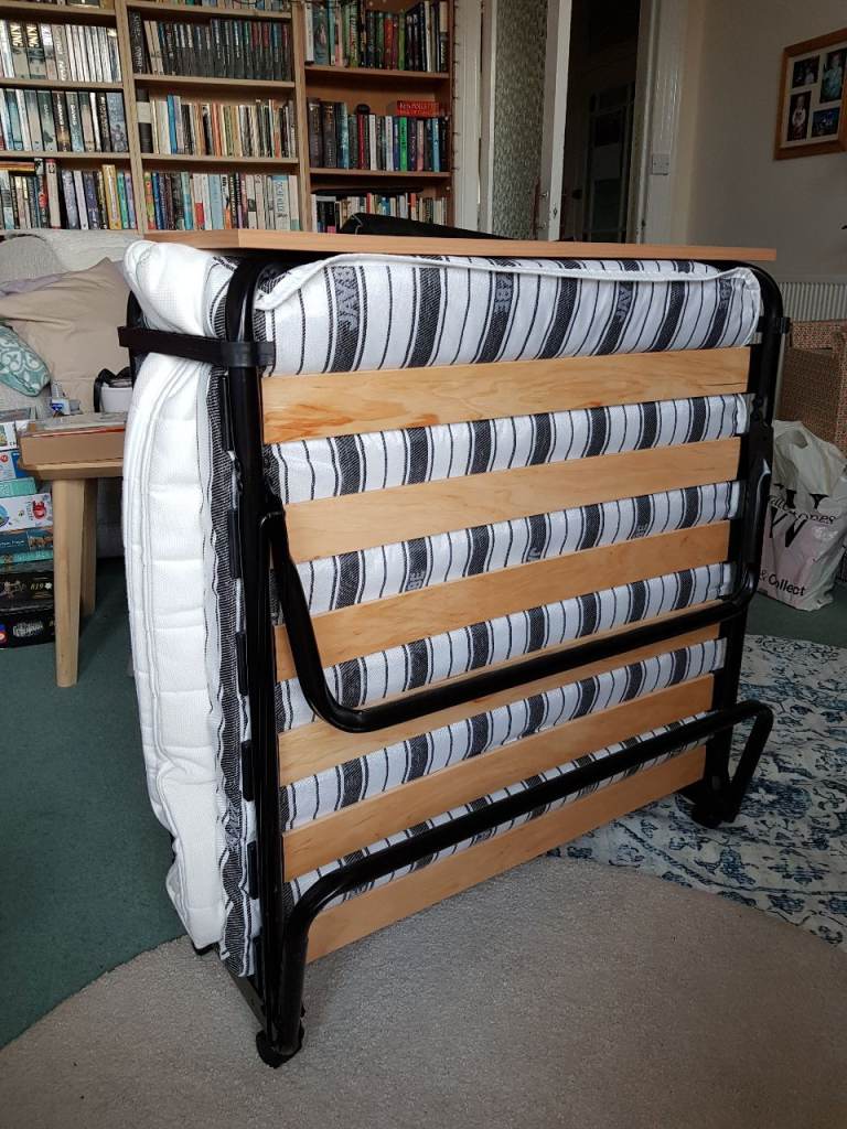 Folding Bed, Jay-Be with Ikea Talgje Mattress Topper