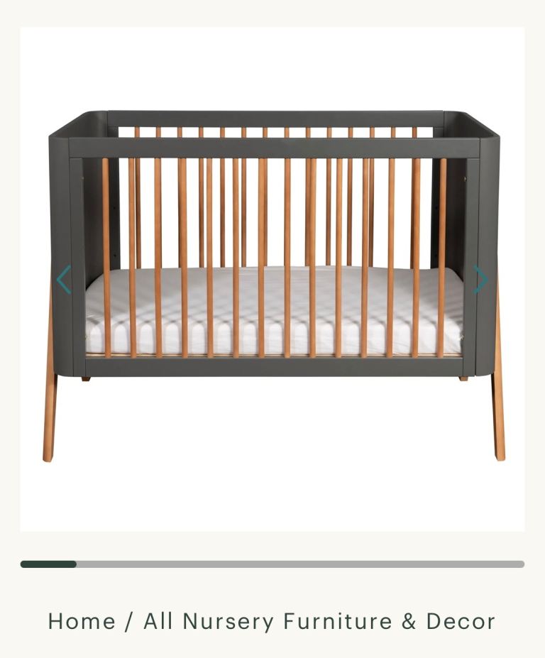 Grey cot bed TROLL