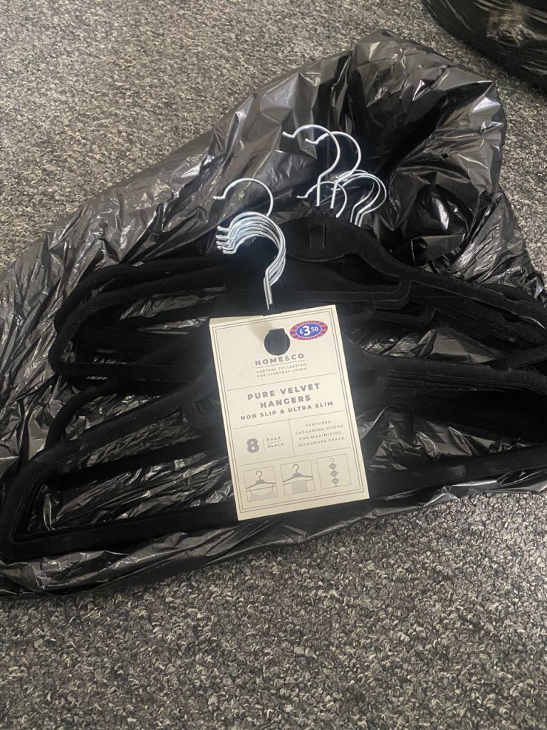 Free black velvet hangers 