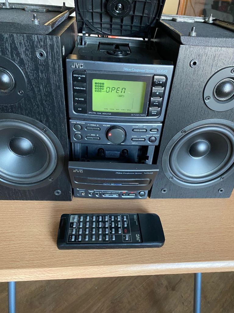 JVC UX-A5 Micro Component Stereo AM/FM CD Cassette Aux Player