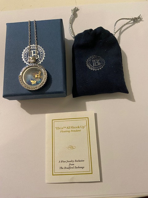 RARE: Elvis Floating Pendant *BRADFORD EX BRAND NEW NEVER WORN COA, BOXED*