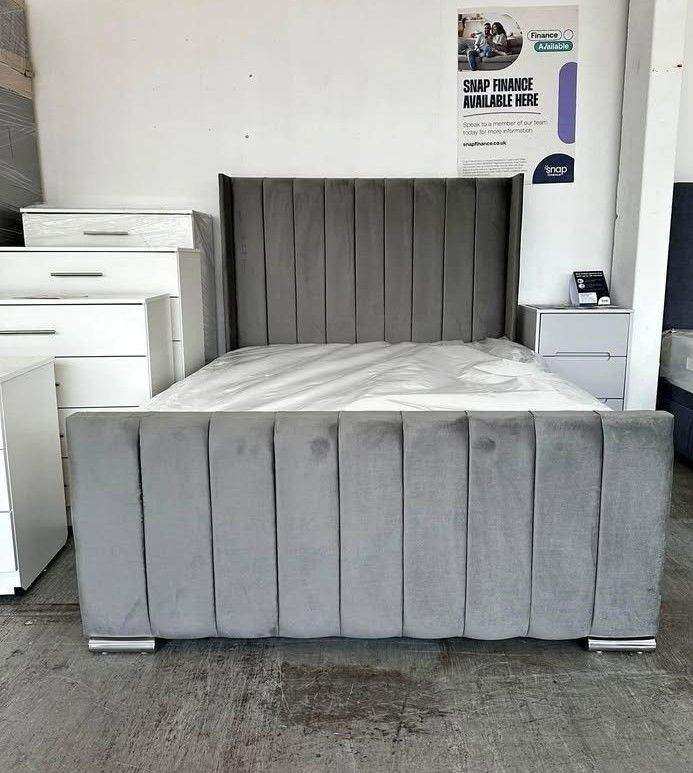 📦 Brand New Double Size  Florence Bed – Penal Line Style 🚚 Amazing Price Available