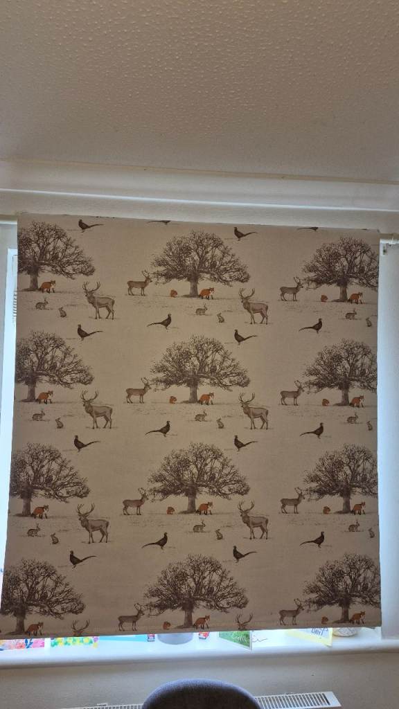 Roman Blind – Woodland Animal Pattern – Needs Wall Fixings