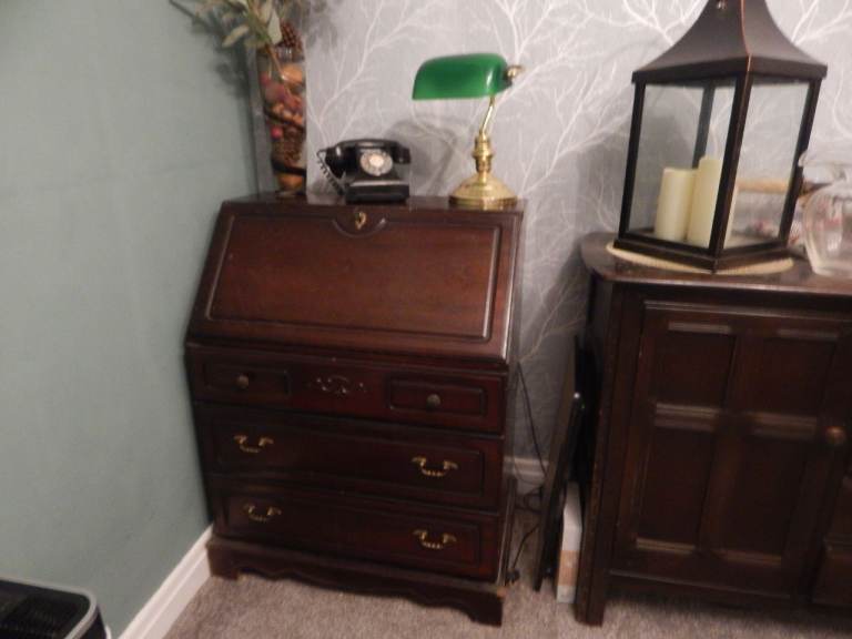 Vintage Rossmore Mahogany Writing Bureau Mid-Late 20th Century