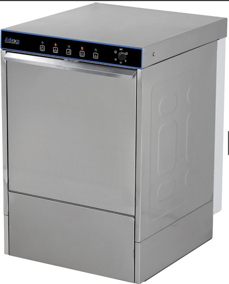 image for Adexa Commercial Glasswasher 800-1000 glasses 350mm basket drain pump detergent 