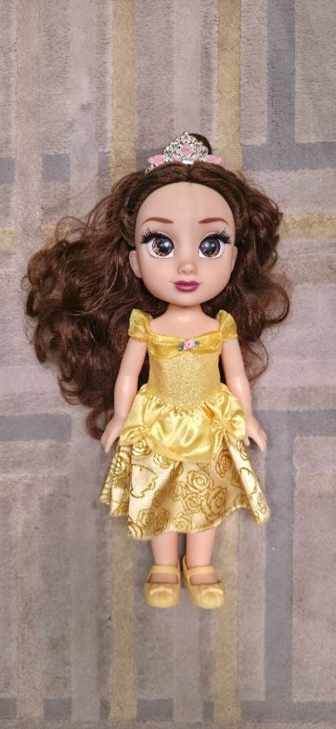 Disney Princess Belle Doll with Tiara – Good Condition
